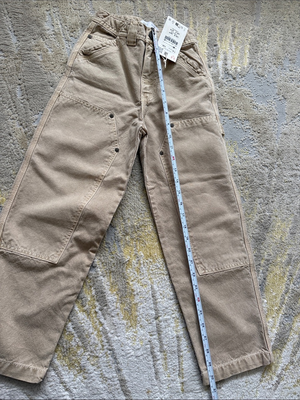 Zara Beige Cargo Work Pants - Utility Style